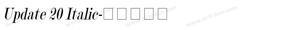 Update 20 Italic字体转换